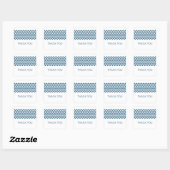 Blue Simple Zickzack Dankeschön Stickers (Blatt)