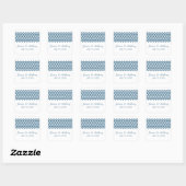 Blue Simple Zickzack Wedding Stickers (Blatt)