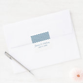 Blue Simple Zickzack Wedding Stickers (Umschlag)