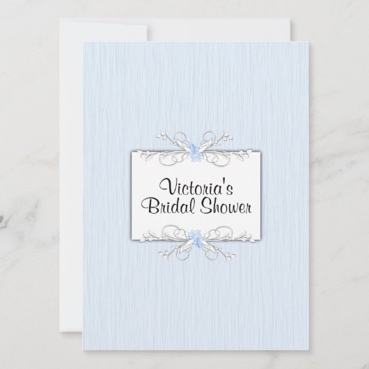 Blue Simplicity Brautparty Einladung (Rückseite)