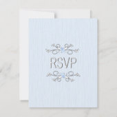 Blue Simplicity UAWG mit Entree List RSVP Karte (Rückseite)