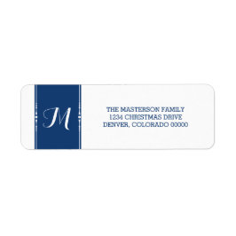 Blue Simply Chic Holiday Address Labels