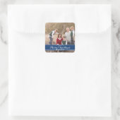 Blue Simply Chic Holiday Foto Stickers (Tasche)