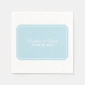 Blue Simply Elegant Paper Napkins Serviette (Vorderseite)