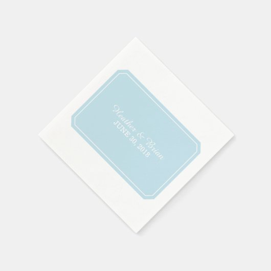 Blue Simply Elegant Paper Napkins Serviette (Ecke)