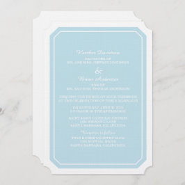 Blue Simply Elegant Wedding Invite Einladung