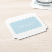 Blue Simply Elegant Wedding Untersetzer (angewinkelt)