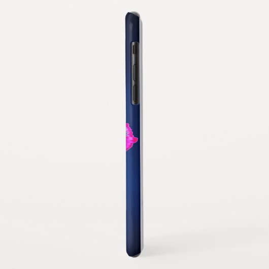 Blue Single Blume Handy Fall mit ihrem Namen Case-Mate iPhone Hülle (Hinten/Links)