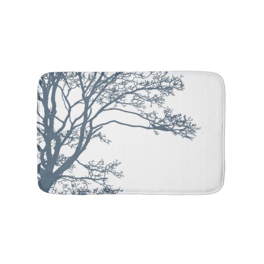 Blue Single Tree Boho Badematte (Vorderseite)