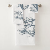 Blue Single Tree Boho Badhandtuch Set (Insitu)