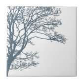 Blue Single Tree Boho Fliese (Vorderseite)