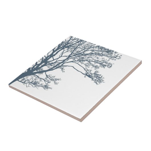 Blue Single Tree Boho Fliese (Seite)