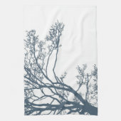 Blue Single Tree Boho Geschirrtuch (Vertikal)