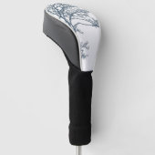 Blue Single Tree Boho Golf Headcover (angewinkelt)