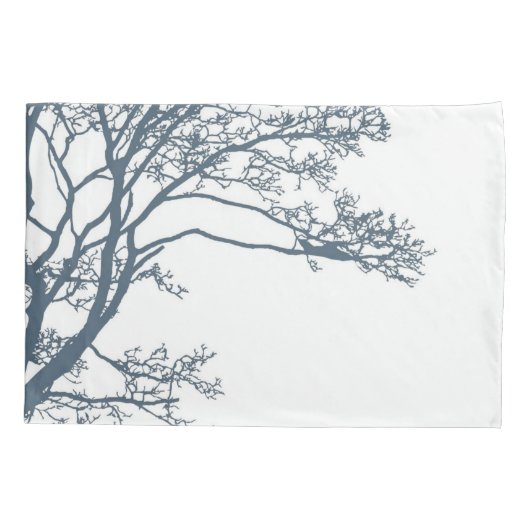 Blue Single Tree Boho Kissenbezug (Rückseite)