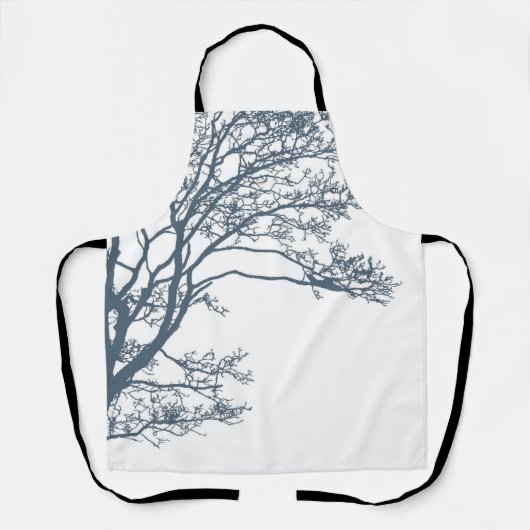 Blue Single Tree Boho Schürze (Vorderseite)