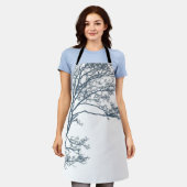 Blue Single Tree Boho Schürze (Getragen)