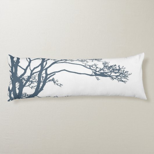 Blue Single Tree Boho Seitenschläferkissen (Rückseite)