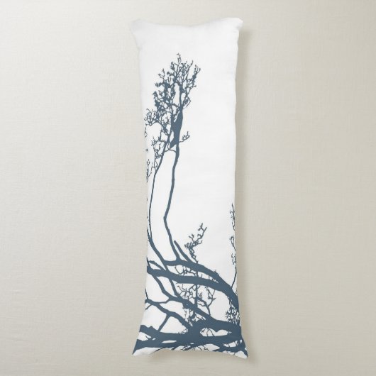 Blue Single Tree Boho Seitenschläferkissen (Vorderseite Vertikal)