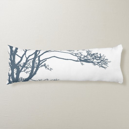 Blue Single Tree Boho Seitenschläferkissen (Vorderseite)