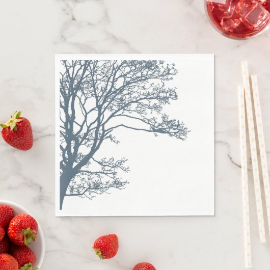 Blue Single Tree Boho Serviette (Beispiel)