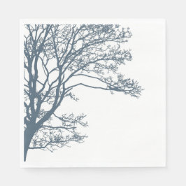 Blue Single Tree Boho Serviette