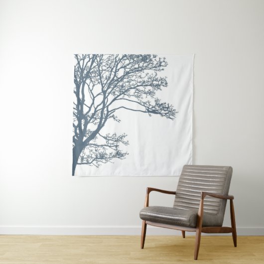Blue Single Tree Boho Wandteppich (Beispiel)