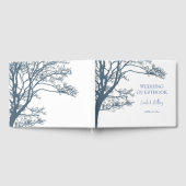 Blue Single Tree Boho Wedding Gästebuch (Voll)