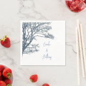 Blue Single Tree Boho Wedding Serviette (Beispiel)