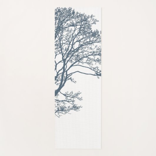Blue Single Tree Boho Yogamatte (Vorderseite)