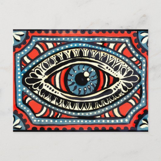 Blue Sinti und Roma Postkarte (Vorderseite)