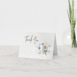 Blue Sip & See New Baby geklappt Dankeschön Karte