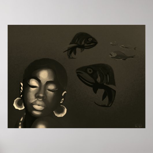 Blue Siren Art Poster (Vorne)