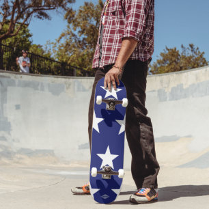 Blue Skateboard White Stars HAMbyWG