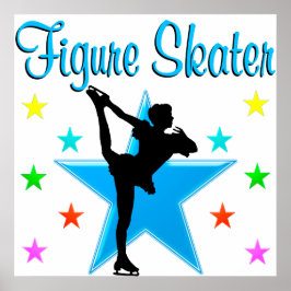 BLUE SKATEN STAR POSTER