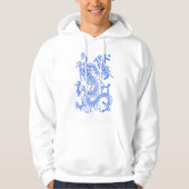 Blue Skeleton Dragon Hoodie (Vorderseite)