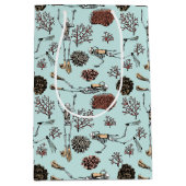 Blue Skeleton Ocean Scuba Diver and Coral Mittlere Geschenktüte (Vorderseite)