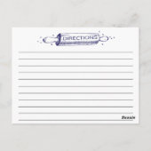 Blue Sketched Kitesurftools Rezept Cards Postkarte (Rückseite)