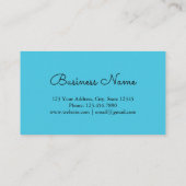 Blue Sketted Blume Business Card Visitenkarte (Rückseite)