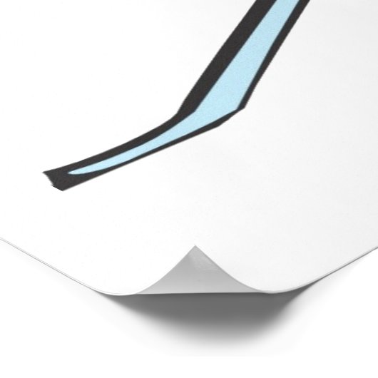 Blue Ski Fast Poster (Ecke)