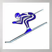 Blue Ski Fast Poster (Vorne)