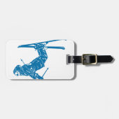 Blue-Skier Gepäckanhänger (Vorderseite horizontal)