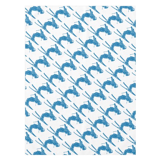 Blue-Skier Tischdecke (Vorderseite)