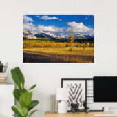 Blue Skies and Clouds above a meadow Poster (Heimbüro)