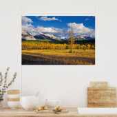 Blue Skies and Clouds above a meadow Poster (Küche)
