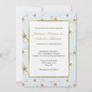 Blue Skies & Butterflies Hochzeit   Einladung