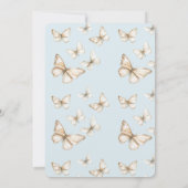 Blue Skies & Butterflies Wedding   Einladung (Rückseite)