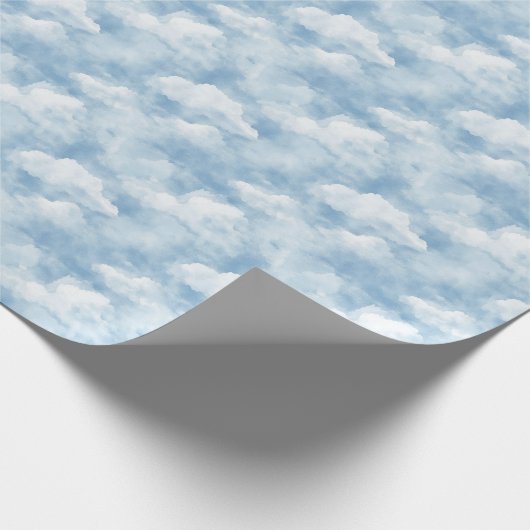 Blue Skies Clouds Geschenkpapier (Ecke)