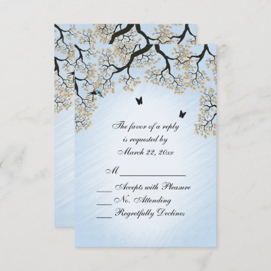 Blue Skies Fall UAWG RSVP Karte (Vorne/Hinten)