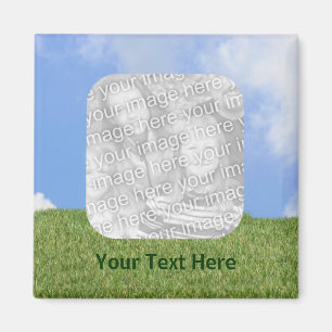 Blue Skies Green Grass Foto Magnet